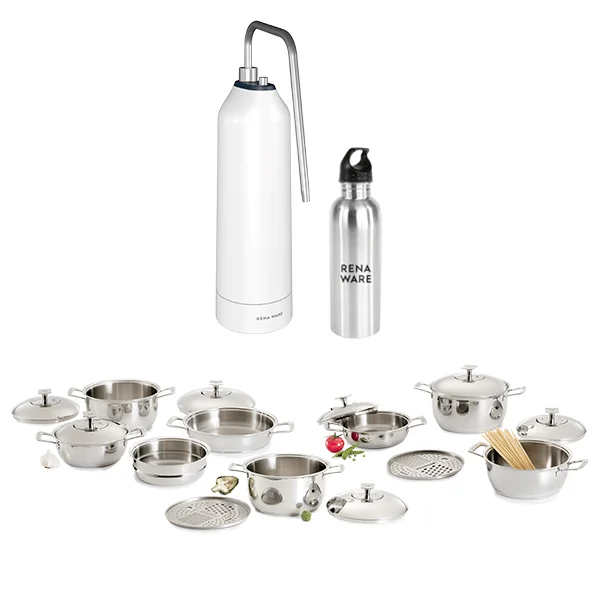 FILTRO DE AGUA MOD PORTÁTIL RWF-228 + JUEGO GOURMET 17 PIEZAS + BOTELLA DE ACERO en Cusco, Cusco