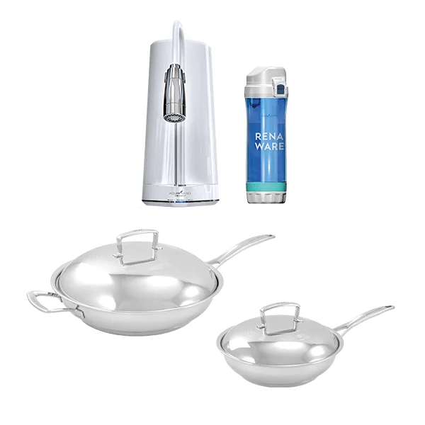 AQUA ✓ NANO CTU-500 + SARTÉN GRANDE CON TAPA 30 CM + SARTÉN PEQUEÑA CON TAPA 24 CM + BOTELLA FILTRANTE RENA WARE en Acandí, Chocó